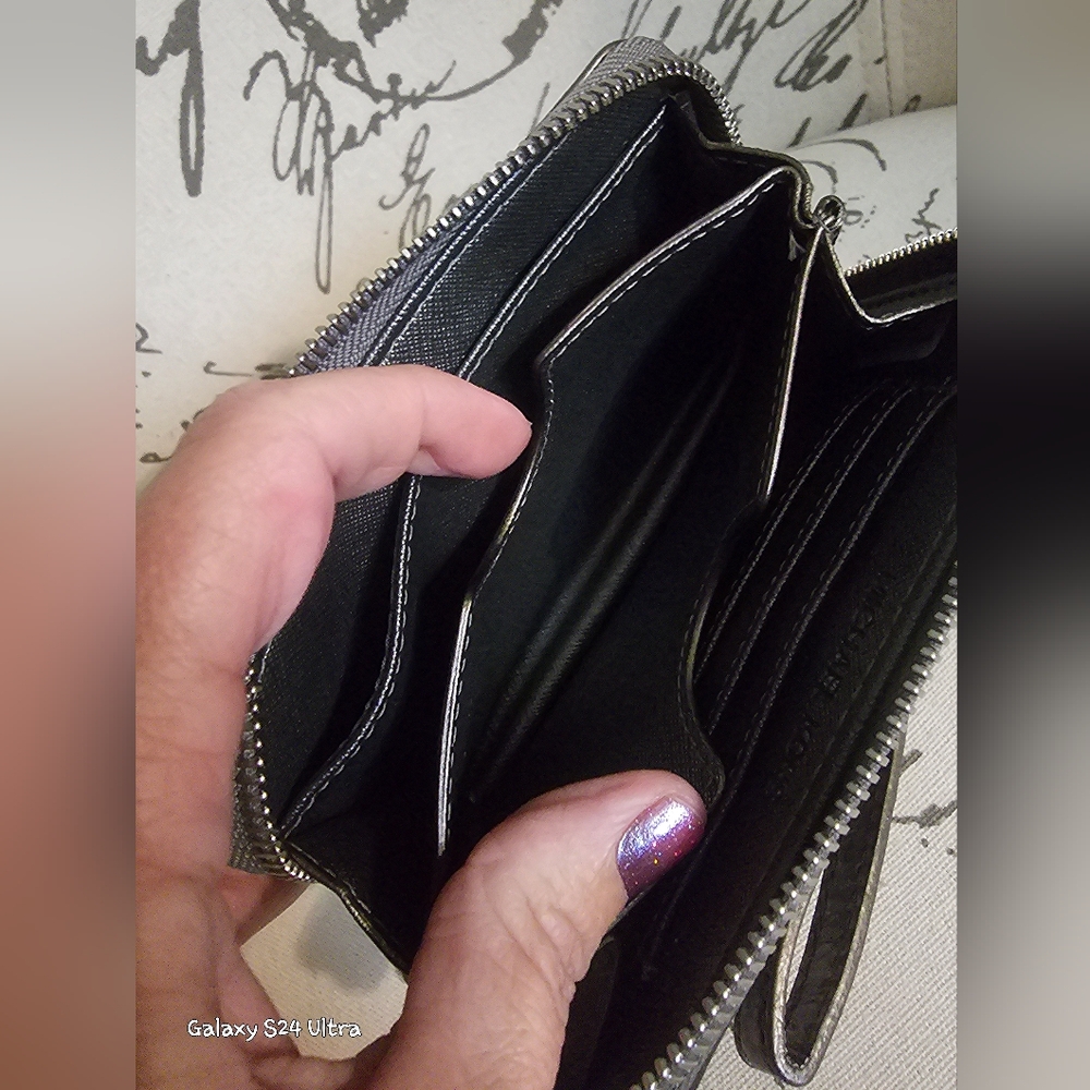 Michael Kors Metallic Python Zip Around Medium Wa… - image 10